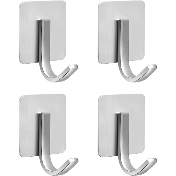 Wieszaki na ręczniki, samoprzylepne, haczyki łazienkowe, samoprzylepne, wieszaki na ubrania, montowane na ścianie, szczotkowana stal nierdzewna, opak