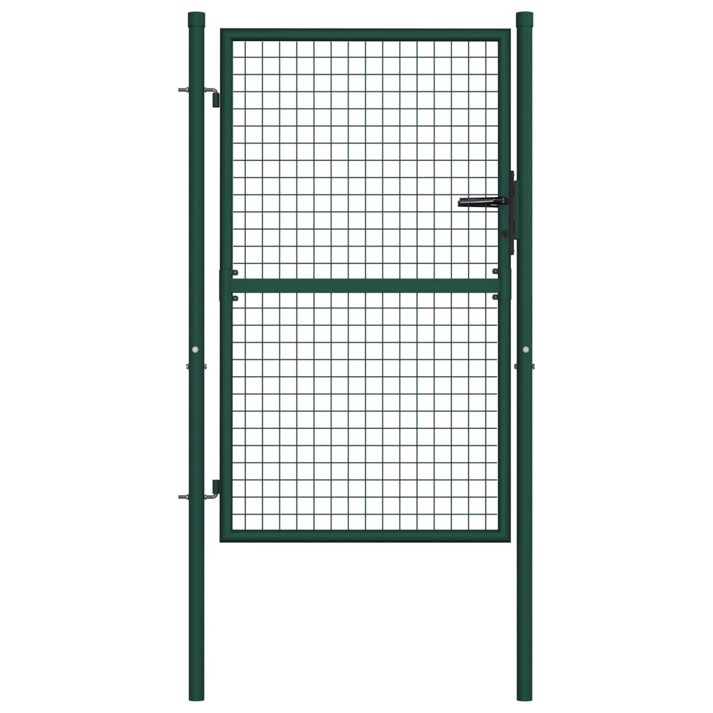 Portail de jardin | Portail de clôture | Portillon de jardin acier 100x125 cm vert CFW11666 - 2