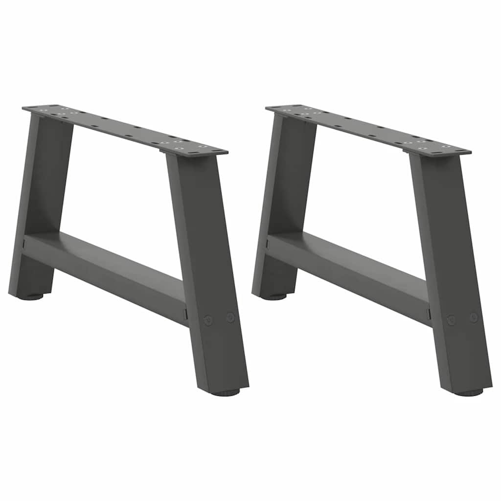 Nogi do stolika kawowego w kształcie litery A 2 szt. Antracyt 60x(30-31) cm Stal vidaXL