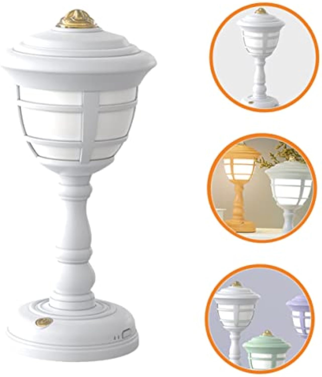 Mini lampka stołowa, lampka stołowa LED, ściemnialna, lampka do czytania z portem ładowania USB, dekoracyjna lampka stołowa (biała)