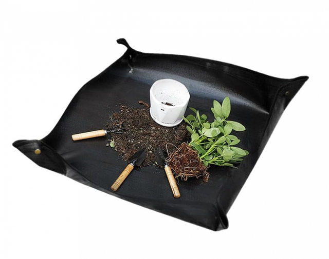 Tapis de Rempotage, Tapis de Jardinage Pliable 100x100cm, Imperméable Tapis de Plante, Grand Tapis de repotting pour Plante