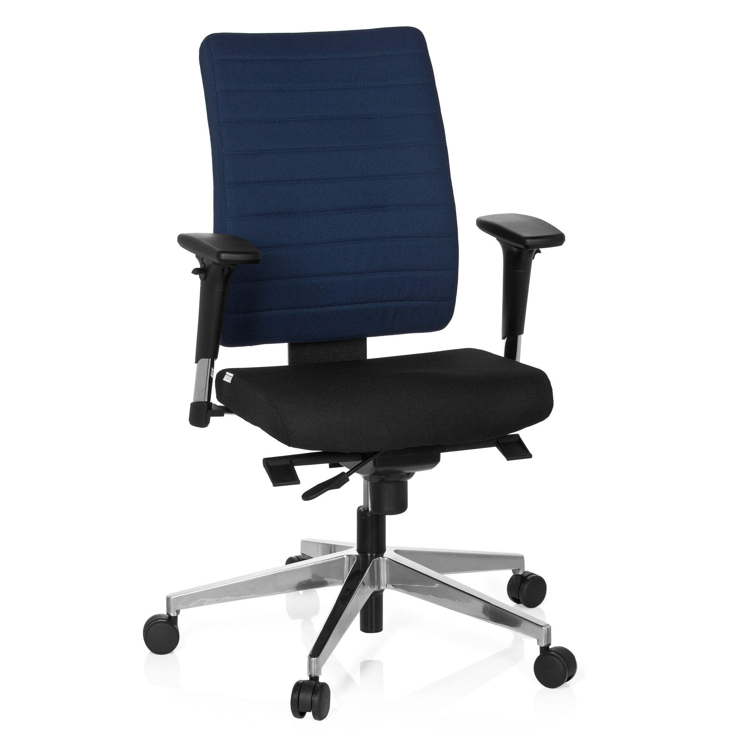 Krzesło biurowe / krzesło obrotowe PRO-TEC 350 tkanina czarno-niebieska hjh OFFICE