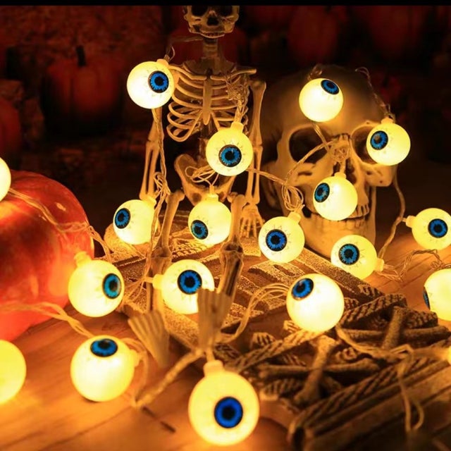 Guirlande Lumineuse Halloween Chaînes Orange - 1,5 M, 26 LEDs, Télécommande, étanche, 8 Modes