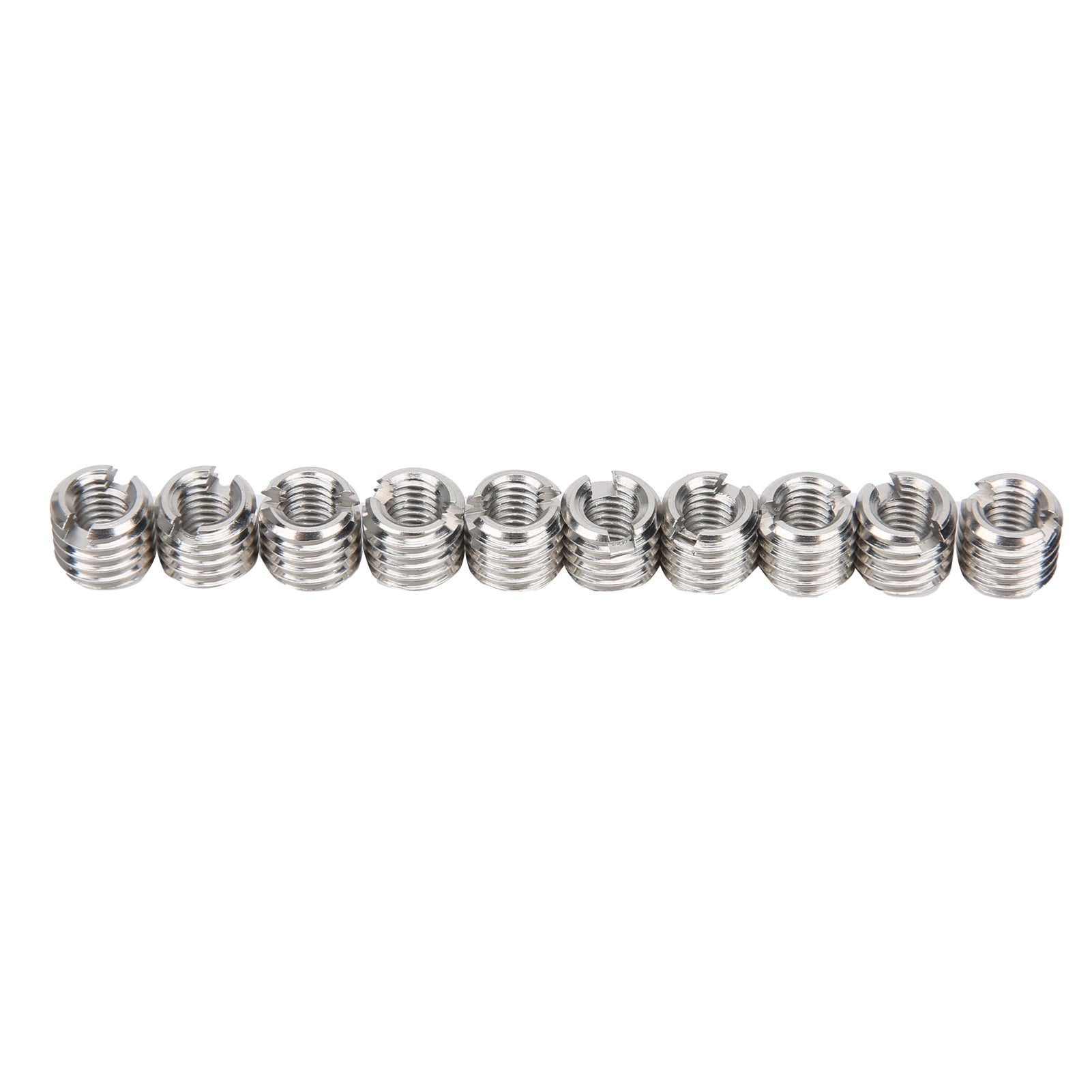 Lot De 10 Inserts Filetés Réducteurs M10x1.5 Mâle Vers M6x1 Femelle – Longueur 9 Mm, Inox Poli – Marque Uxcell