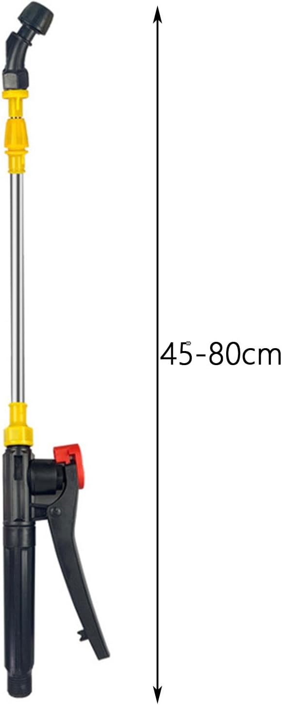 Lanca teleskopowa ze stali nierdzewnej 45-80 cm i dysza do opryskiwaczy, akcesoriów do ogrodnictwa, rolnictwa, sprzątania, dysza jednozakrzywiona