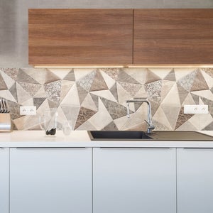 CREARREDA Antisalpicaduras De Cocina, 60x58 Cm, Efecto Mármol Carrara – Ignífugo, Resistente Al Calor Y Agua, 1 Mm Grosor