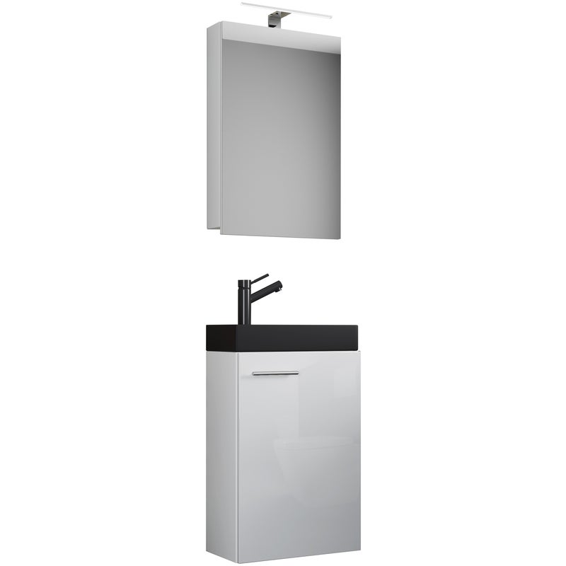 umywalka do mebli łazienkowych Slito Biały W. 130 x S. 41 x G. 22 cm