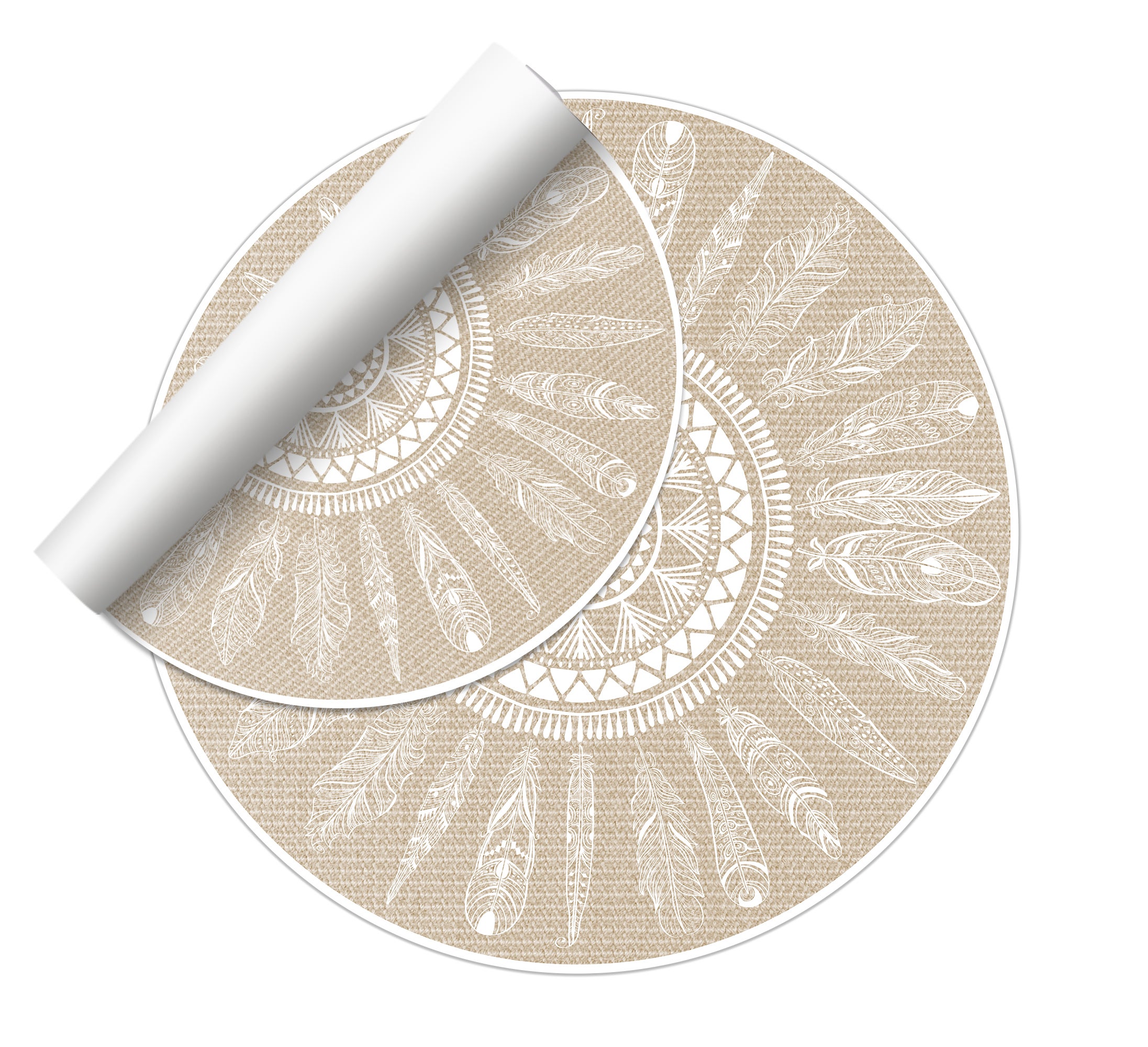 VINILIKO Tapis Vinyle ABC Couleurs Diamètre 100cm - Tapis Enfant Hypoallergénique