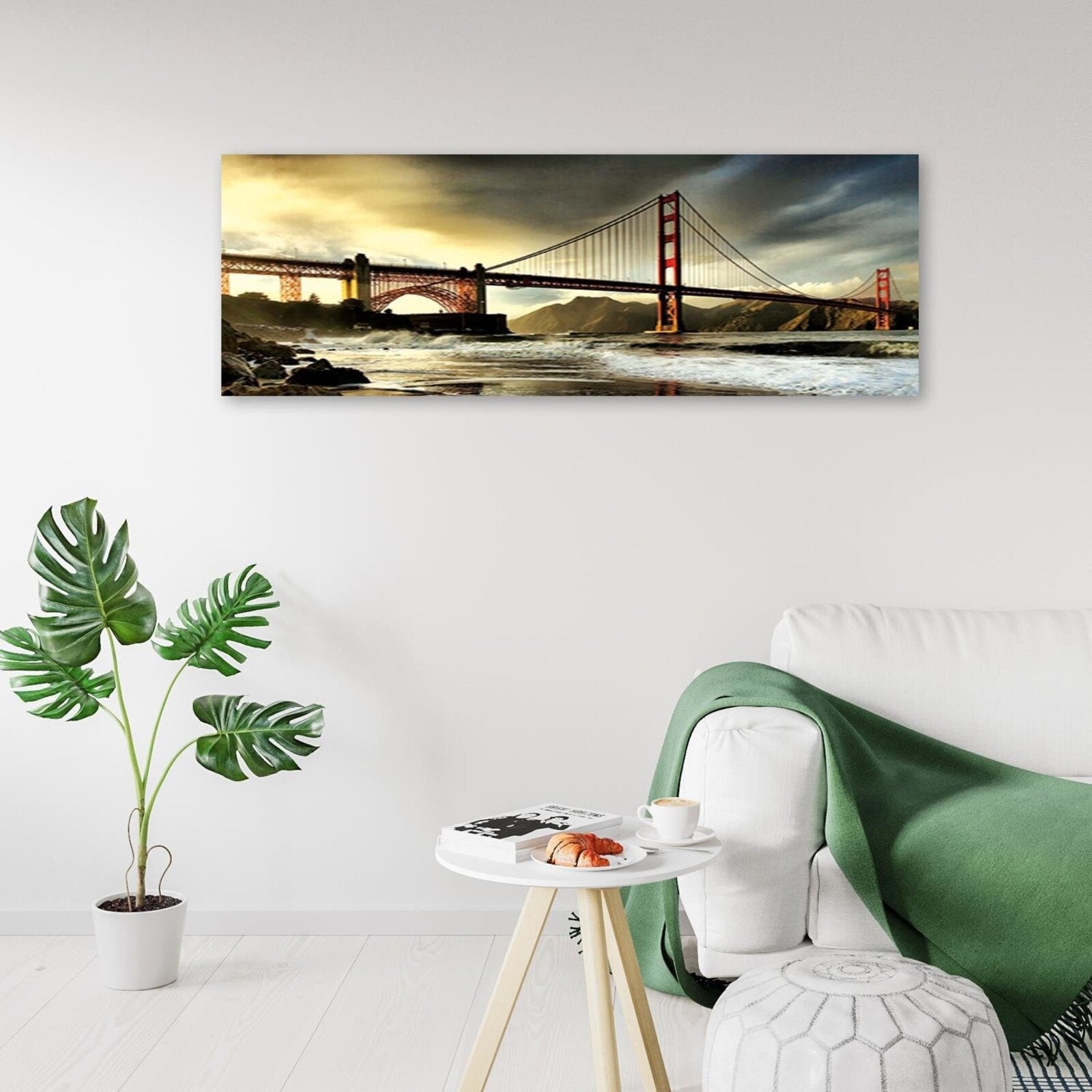 Tableau bois le pont du Golden Gate - 150 x 50 cm - 3