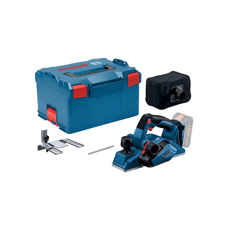 Rabot 82mm 18V BOSCH GHO 18V-26 solo L-Boxx, butée et sac à poussière - 4