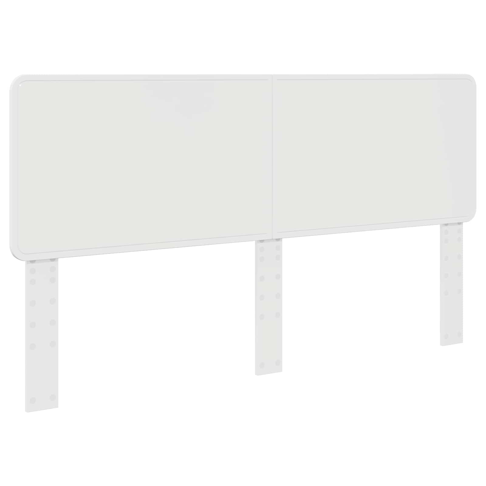 Lit de rangement réglable blanc 180 x 200 cm en panneau de bois - 7