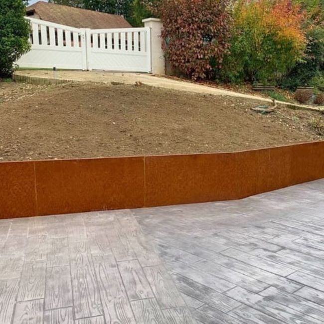 Mur de soutènement en Métal Acier Corten Premium L.100 x H.60 cm - madecoupesurmesure - 4