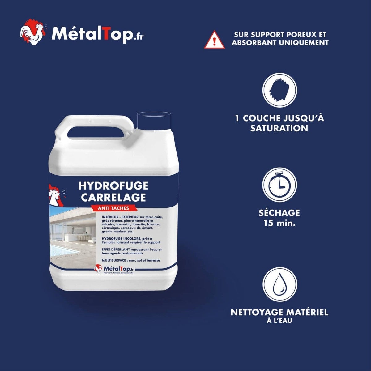 Hydrofuge Carrelage - 5 L - Métaltop - 4