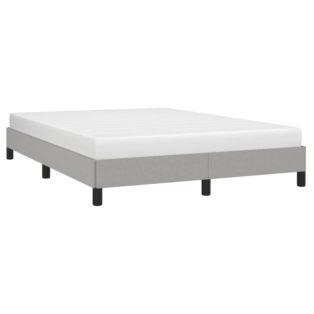 Cadre de lit sans matelas gris clair 140 x 200 cm tissu - 3