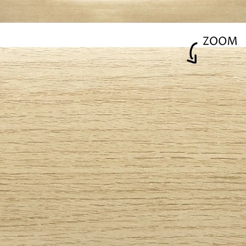 Plinthes PVC beiges adhésives décoratives pour sol - Lot de 10 - 100x8 cm (10m) - Effet Bois Chêne Clair - 2