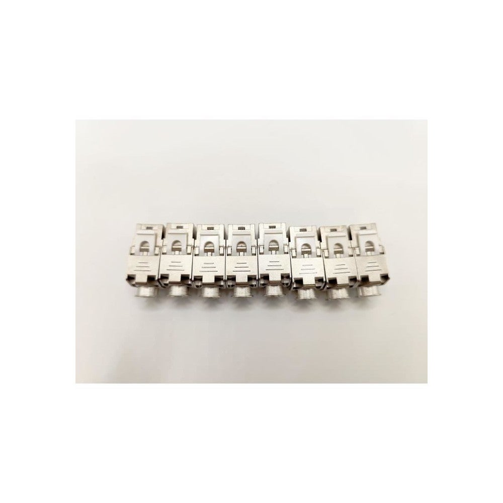 Pack de 8 noyaux keystone RJ45 Cat.6a - LINEAIRE - PRC624AK8 - 2 avec façades colorées - 5