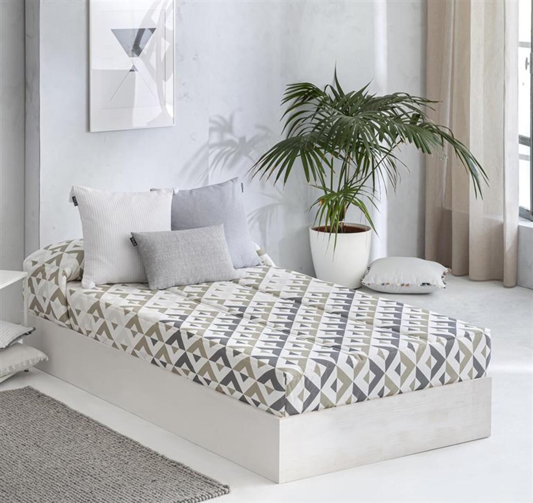 Edredón ajustable relleno 150 gr murcia gris para cama de 90 cm