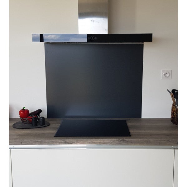 Crédence Aluminium Gris Anthracite RAL 7016 Sat H 55 cm x L 70 cm