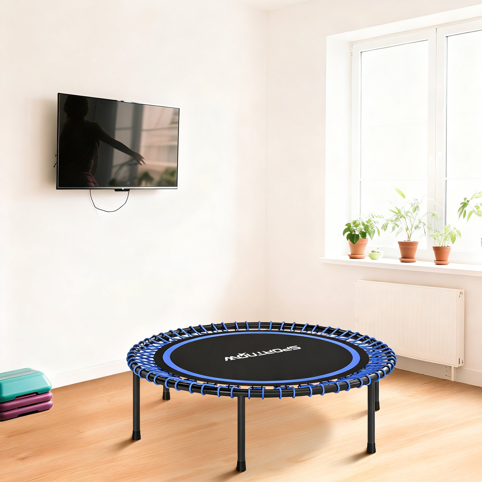 Trampolim Fitness SPORTNOW Aço e PP Blue Ø114x31 cm A71-065V00BU - 4
