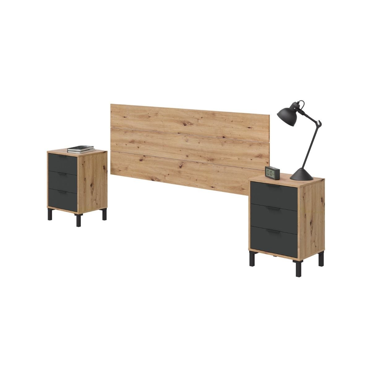 Tête de lit Enzo avec tables de chevet - 7