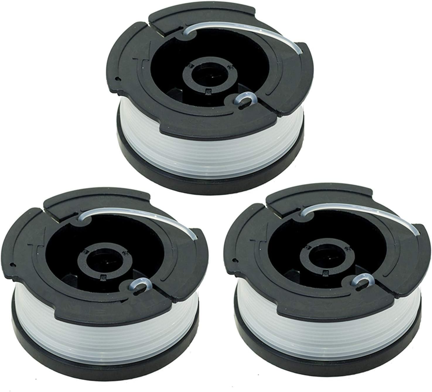 Szpula 0,065" do podkaszarek BLACK+DECKER (szpula zamienna z automatycznym podawaniem żyłki), kompatybilna z BLACK+DECKER AF-100, zestaw 3 szt.