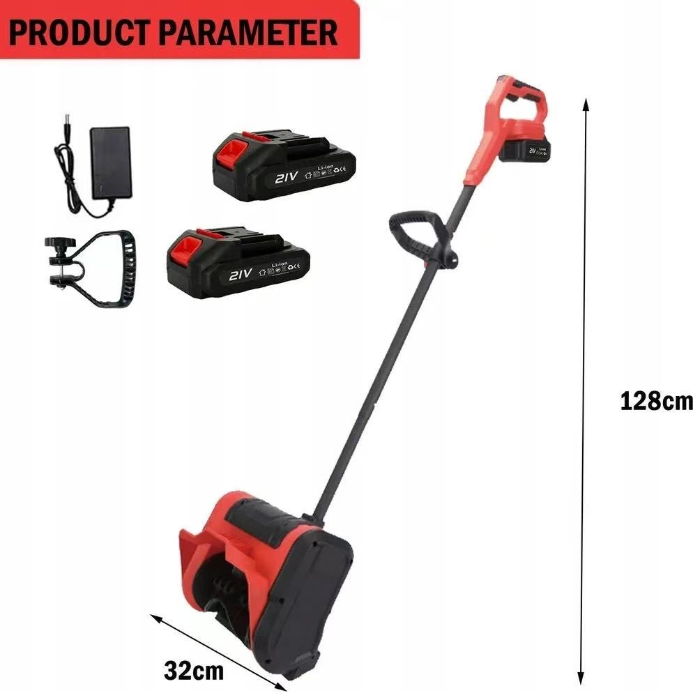 Spazzaneve elettrico, pala da neve a batteria, 21 V, spazzaneve senza fili per cortili e terrazze. - 8