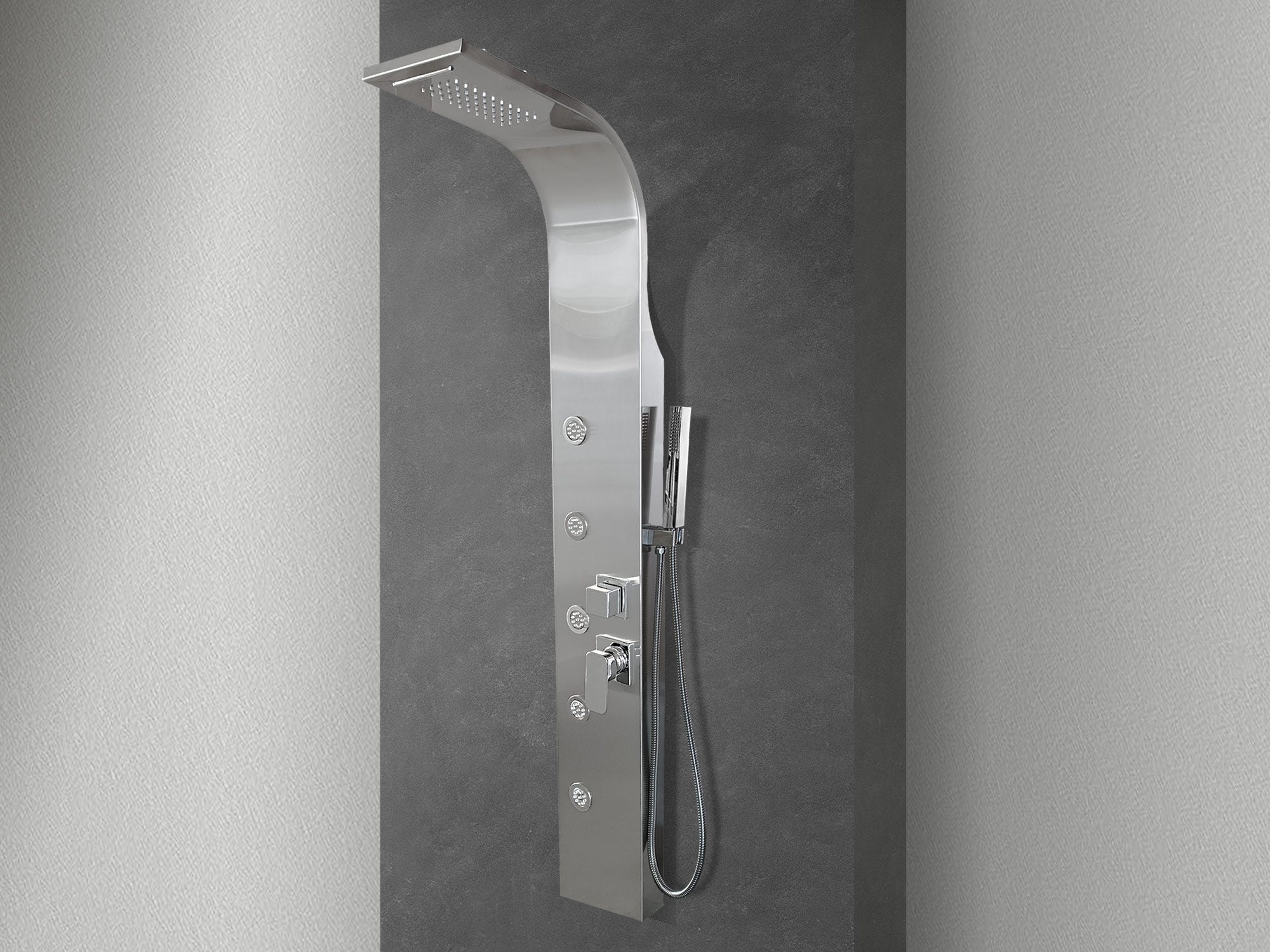 Colonna Doccia In Acciaio Inox - 4 Modalità (Pioggia, Cascata, Massaggio, Portatile), 130 Cm - Foto 2