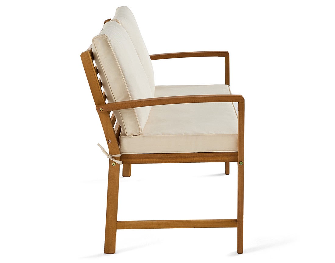 Salon de jardin 4 places en bois massif d'acacia bois / beige - KAILI - Best Mobilier - 6