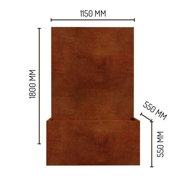 Jardinière avec panneau métal Acier Corten Premium H.180 cm motifs Oiseaux - madecoupesurmesure - 4