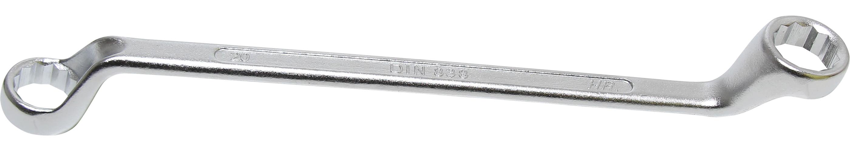 BGS Podwójny klucz oczkowy odgięty SW 20 x 22 mm - 1214-20x22
