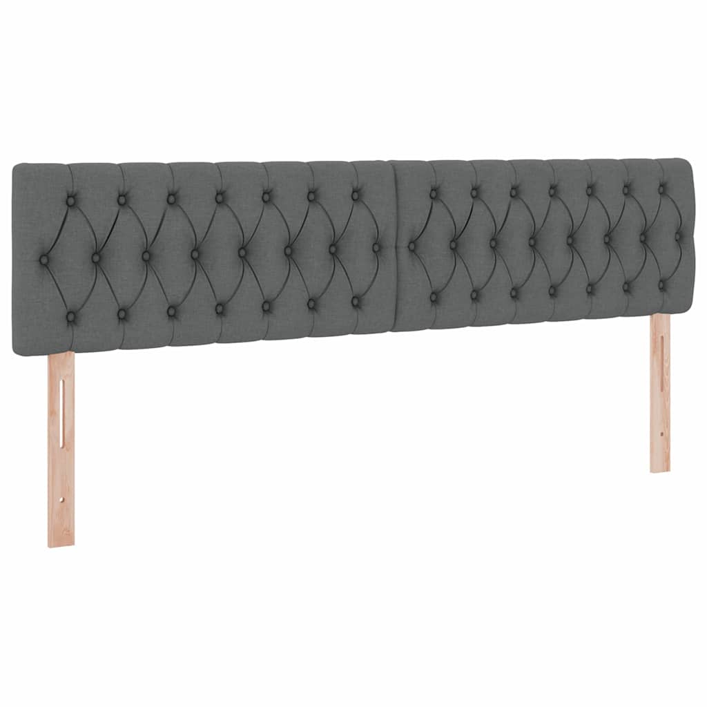 Lit avec rangement et matelas Gris foncé 160 x 200 cm Velours - 9
