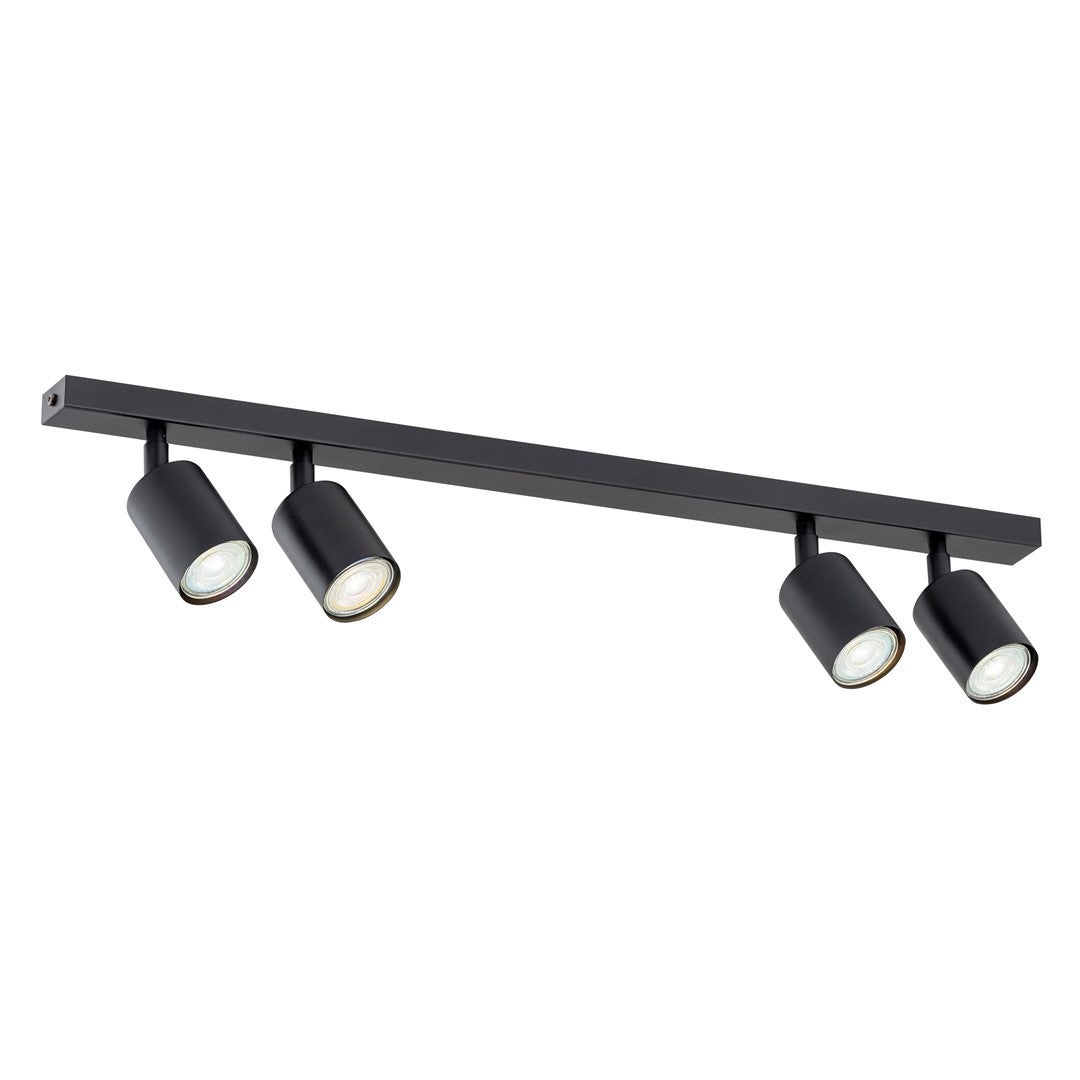 Lampa sufitowa wisząca Flash czarna 4xGU10x8W minimalistyczna wym: 14 x 70 x 4 cm metal Emibig