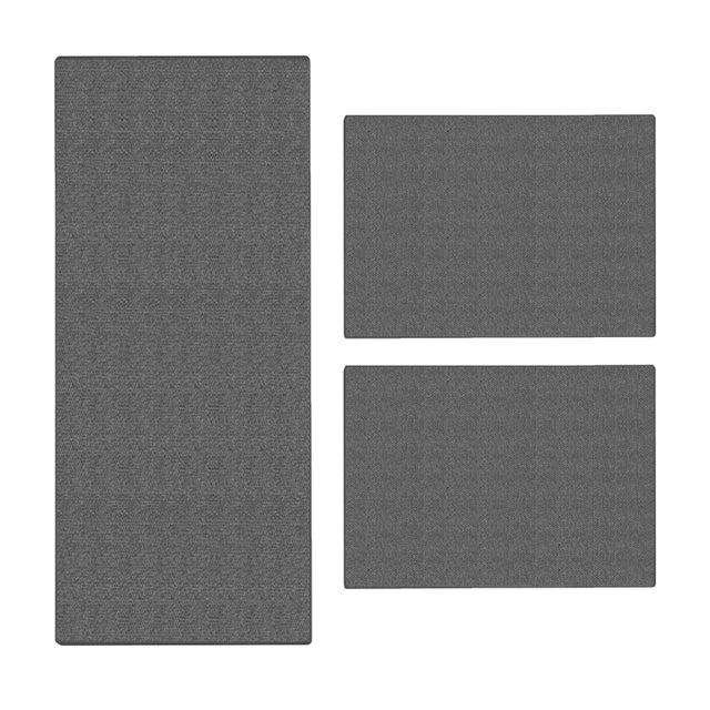 Descente de lit Sisal Sylt 3 pièces Gris 1 tapis: 67 x 330 cm + 2 tapis: 67 x 130 cm