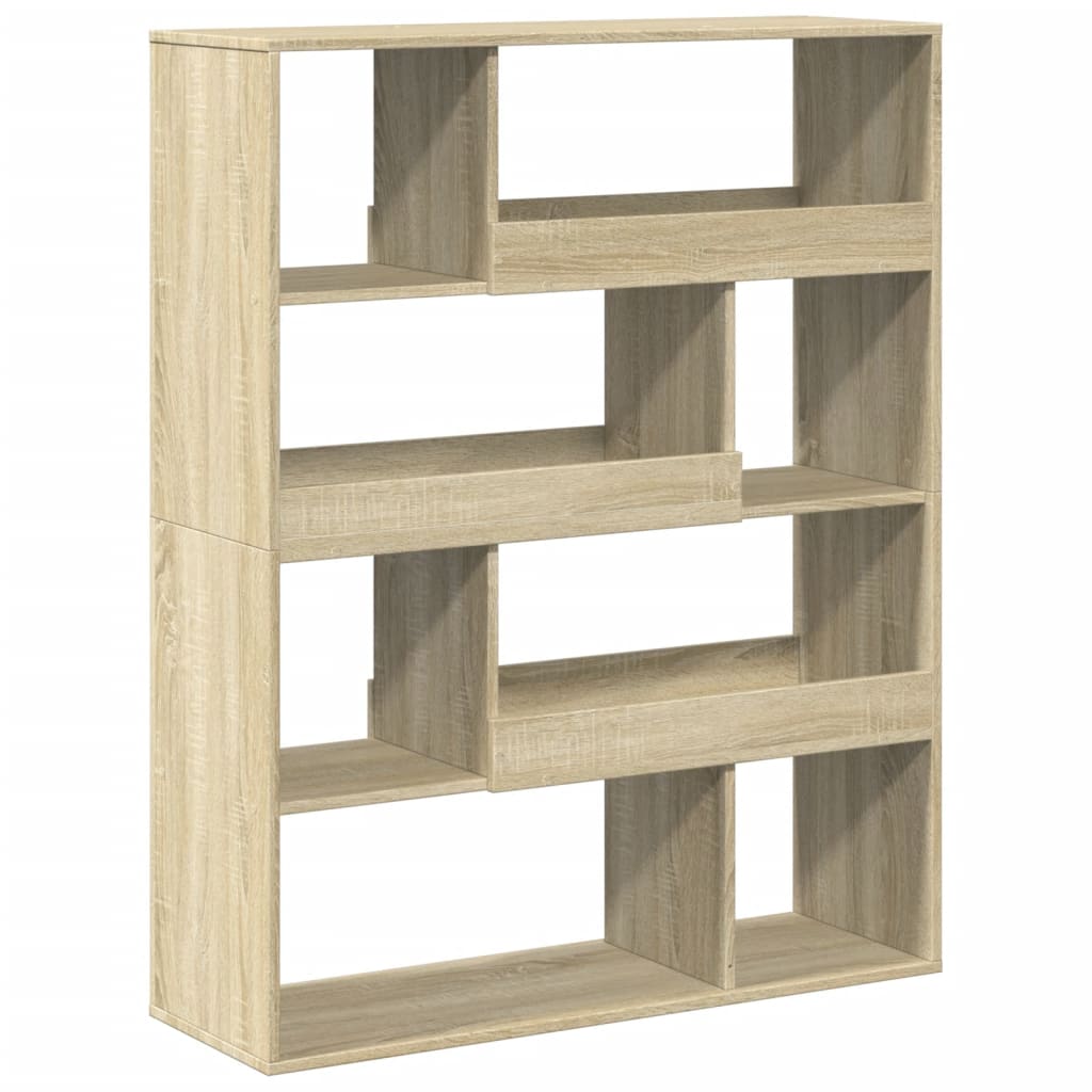 Bibliothèque En Bois D'ingénierie Chêne Sonoma 66x30x130 Cm - Étagère à Livres 8 Compartiments, Rangement Pratique