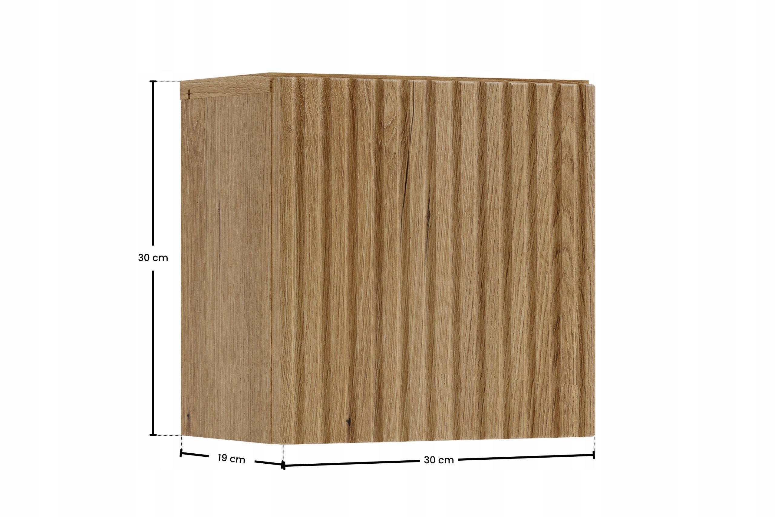 Szafka łazienkowa górna Qubik 30x30 cm dąb coast evoke ryflowana - 4