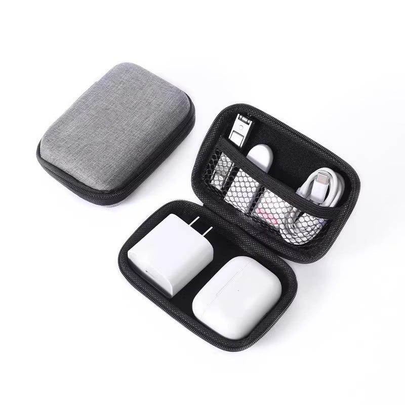Lot 4 Mini Pochette Silicone Souple – Rangement Écouteurs, Câbles, Clés, Carte Mémoire – Multifonction & Portable