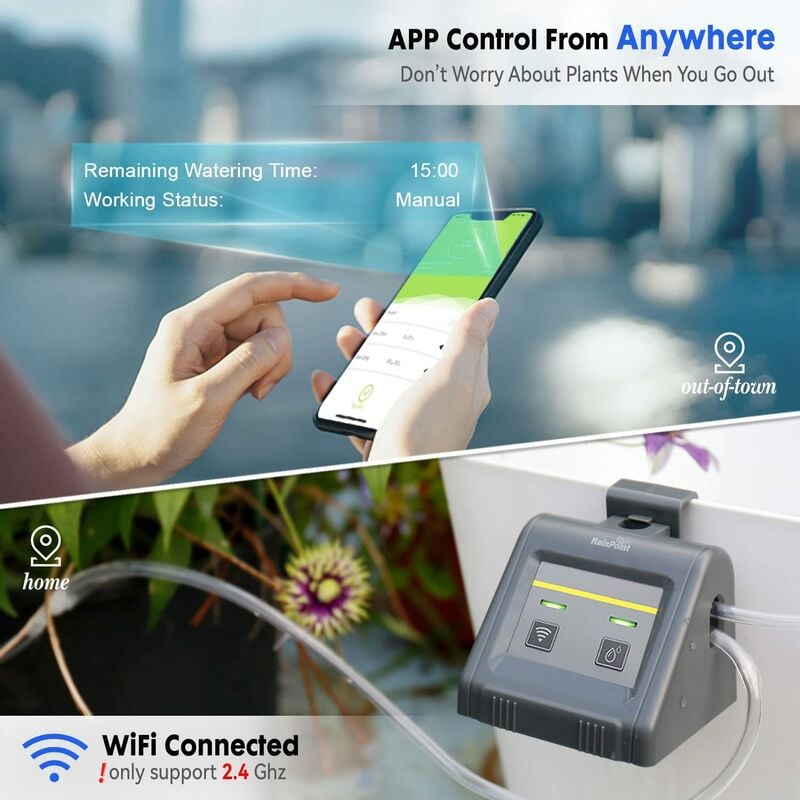 WiFi automatic watering system, used in indoor potted plants, DIY drip ...