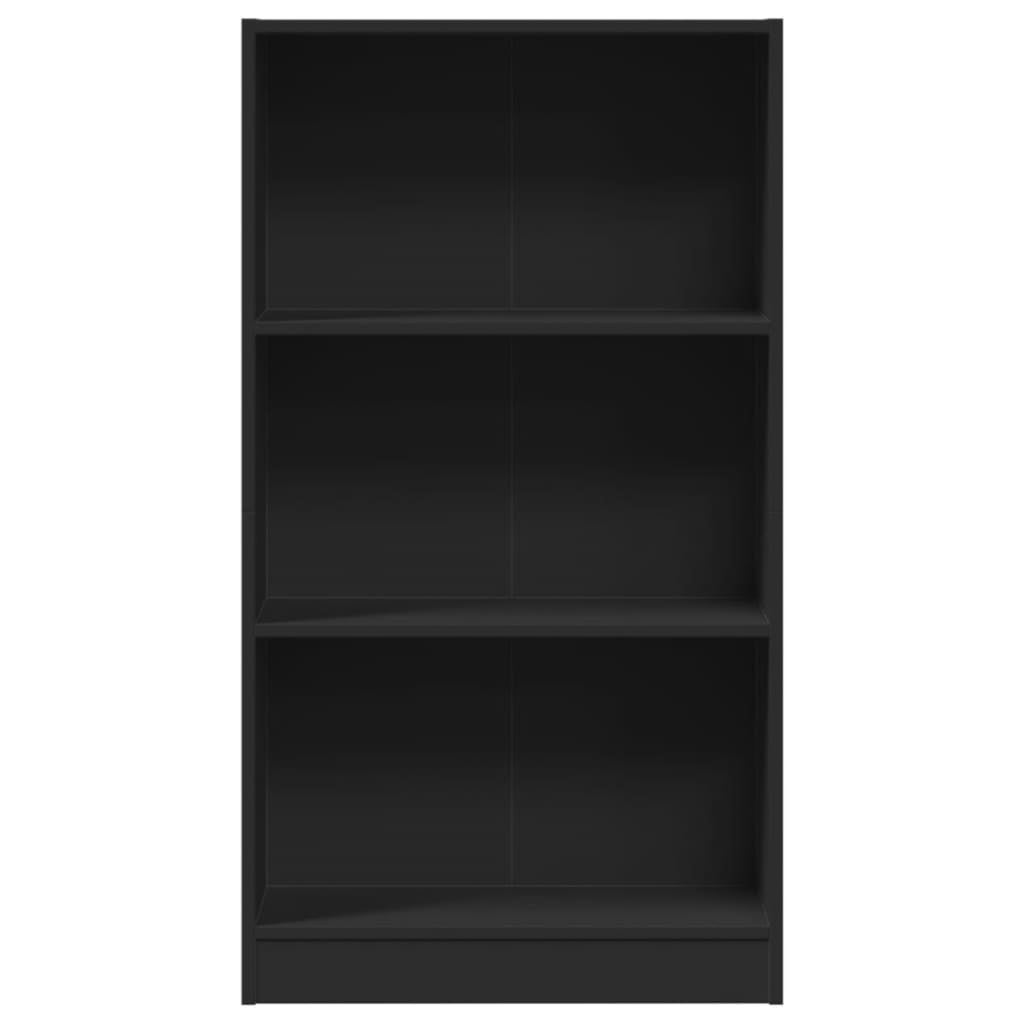 vidaXL Bibliothèque noir 60x24x109 cm bois d'ingénierie - 4