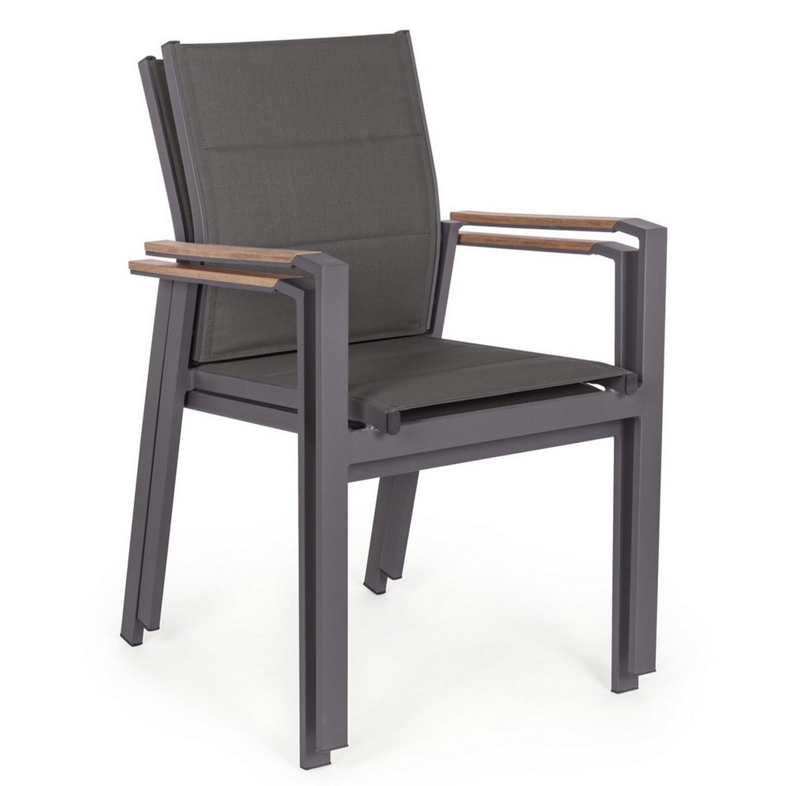Bizzotto Kubik Anthracite Chaise avec accoudoir 662175 Pour l'extérieur - 6