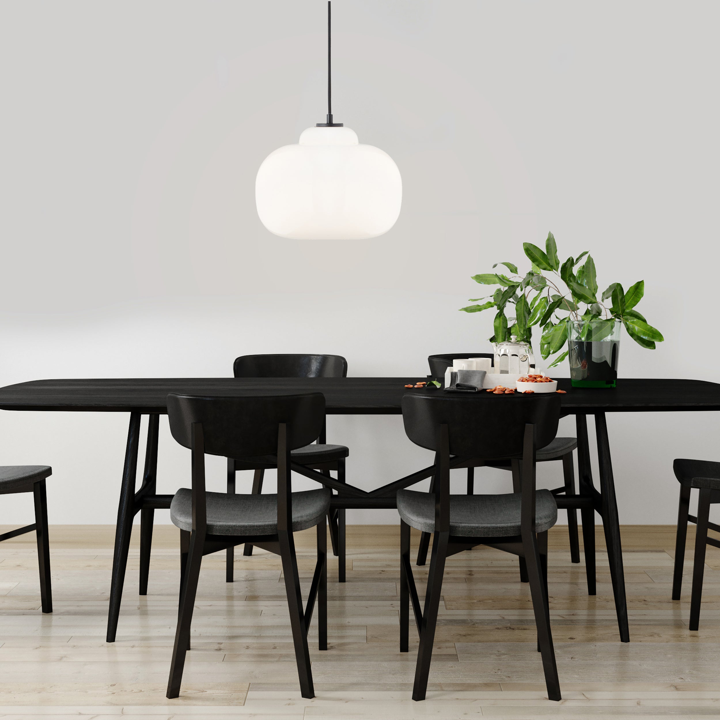 Brilliant Suspension Blop 30cm białe szkło/metal 1x A60, E27, 60 W, pasuje do zwykłej żarówki (brak w zestawie) - 8