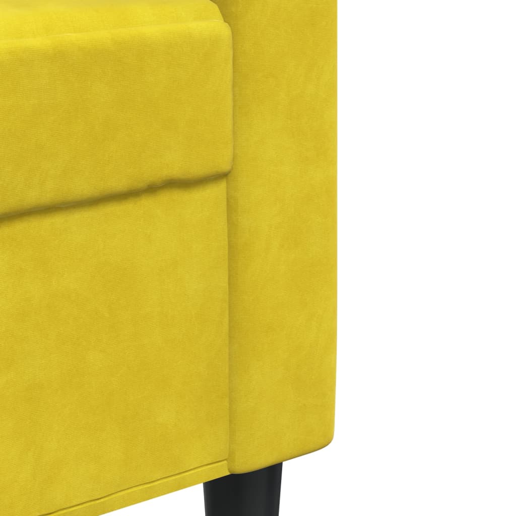vidaXL Poltrona Giallo 60 cm Velluto - 6