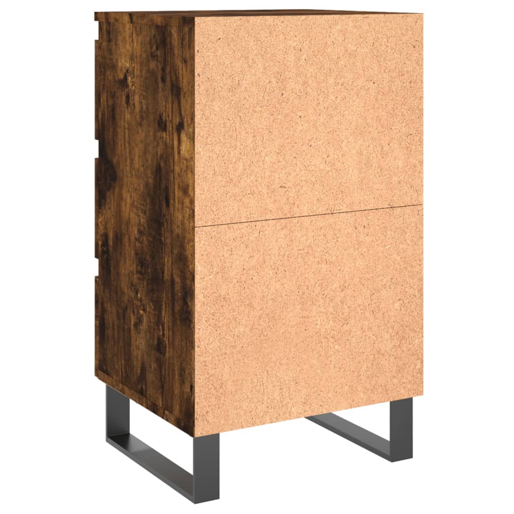 Maison Exclusive - Tables de chevet 2 pcs chêne fumé 40x35x69 cm bois ingénierie - 8
