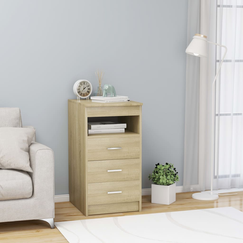 Meuble de rangement | Armoire à tiroirs Chêne sonoma 40x50x76 cm Bois d'ingénierie CFW210280 - 2