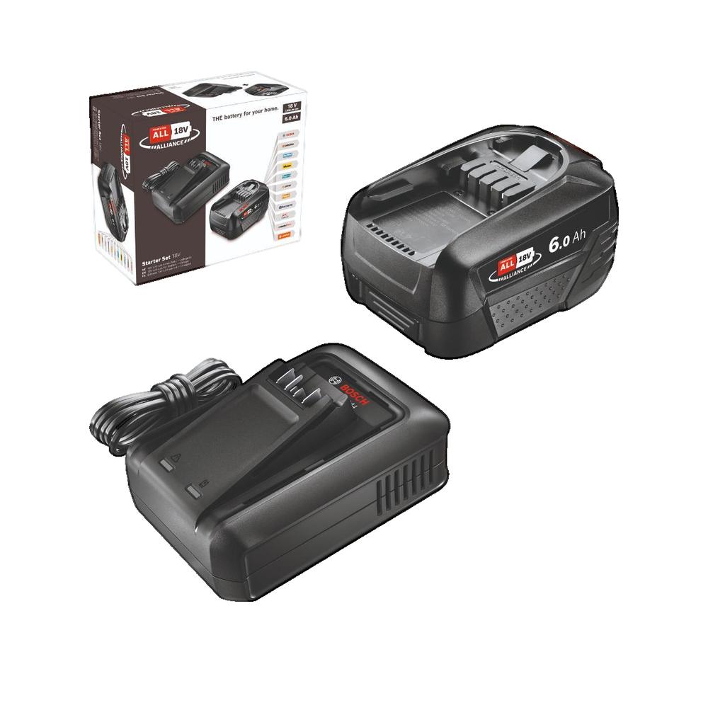 Bosch Starter Set 18V, 1 Batería 18V 6 Ah + Cargador, 1600A032a8 Verde , Leroy Merlin