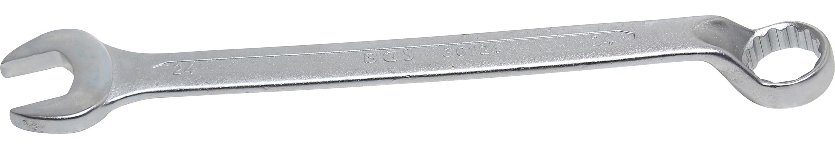 BGS Klucz płasko-oczkowy gięty SW 24 mm - 30124