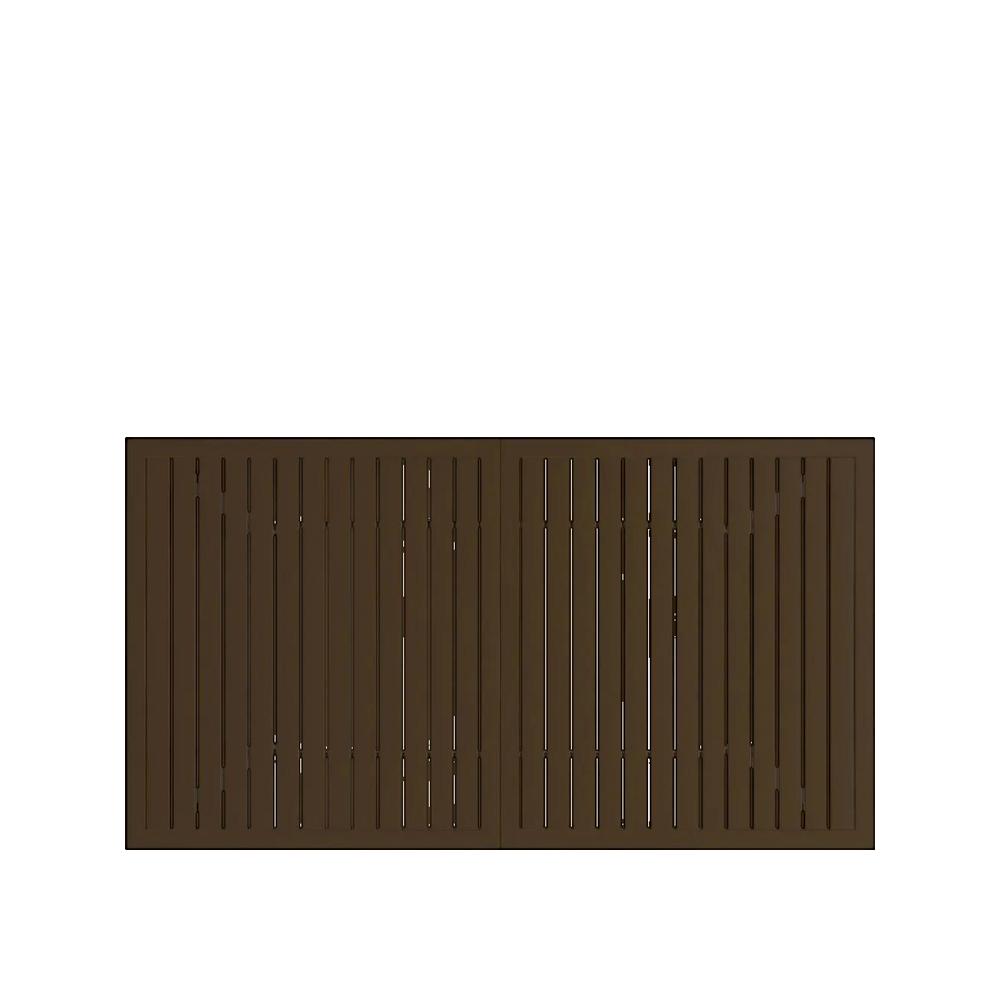 Stół ogrodowy vidaXL Malowana stal Brązowy 140x80x72 cm