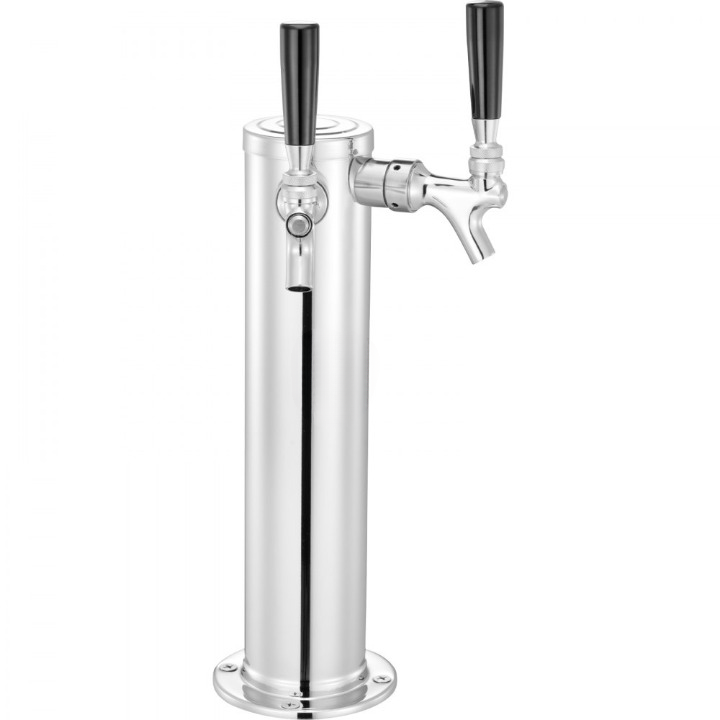 Torre di birra in acciaio inox con 2 rubinetti, regolatore W21.8, manometro doppio e accessori TEKMAQUINAS - 4