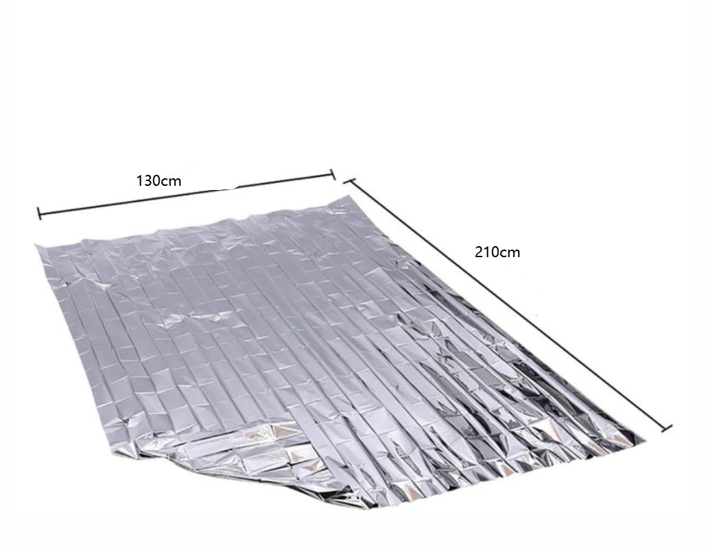 Couverture de survie thermique pour extérieur (lot de 6), argentée, 210 × 130 cm - 5
