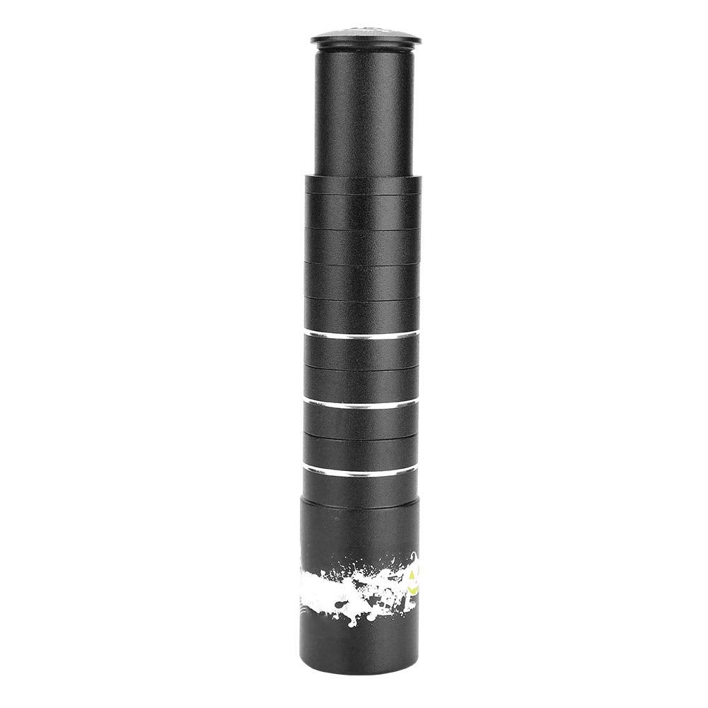 Rallonge De Potence De Vélo - Adaptateur élévateur De Guidon - Aluminium Noir 185mm - Neuf