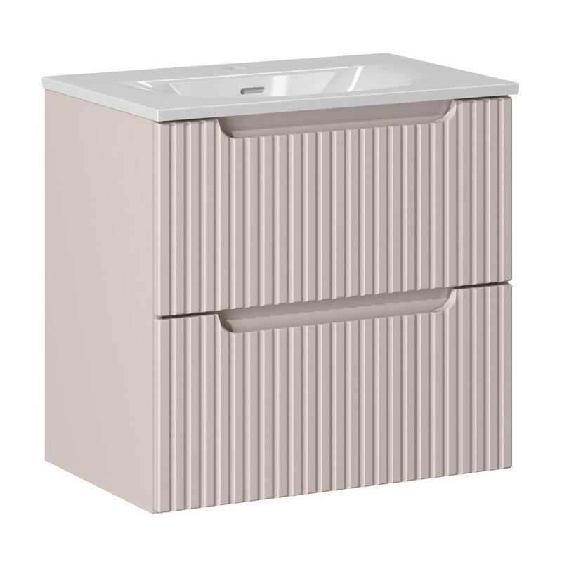 Zestaw Szafka czarna 80 cm z umywalką i syfonem Comad Adel Black